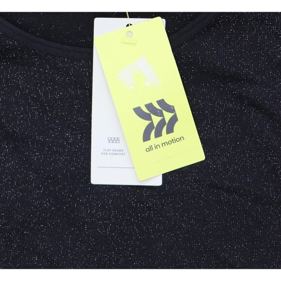 NWT All In Motion Girls Seamless Long Sleeve T-Shirt 91465457 Black M - Picture 6 of 7